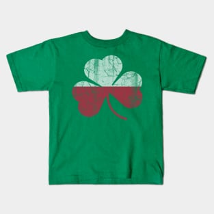 Polish Irish Flag Shamrock St Patricks Day Kids T-Shirt